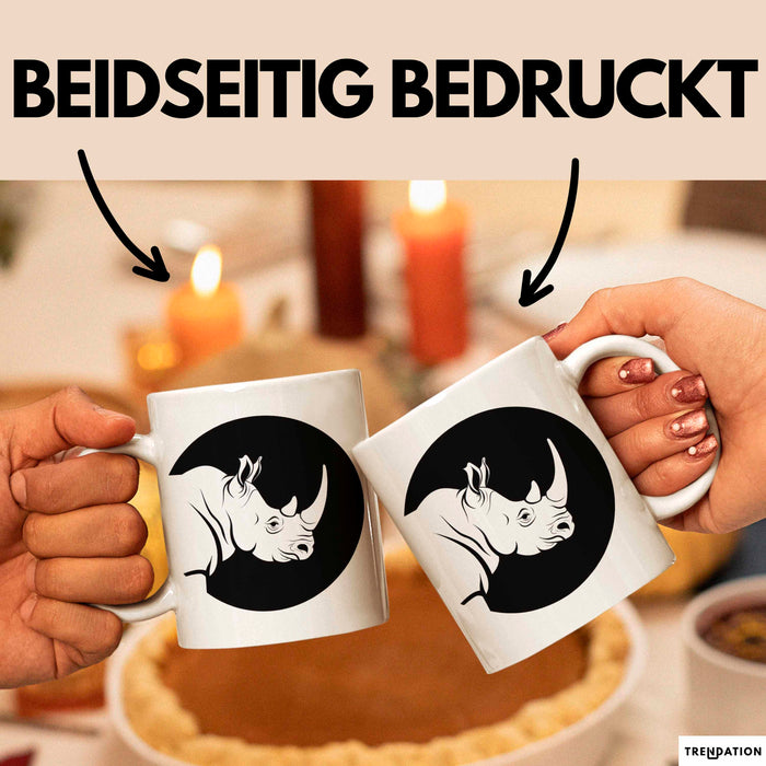 Nashorn Tasse Geschenk Lustige Geschenkidee Spruch Weiß Trendation