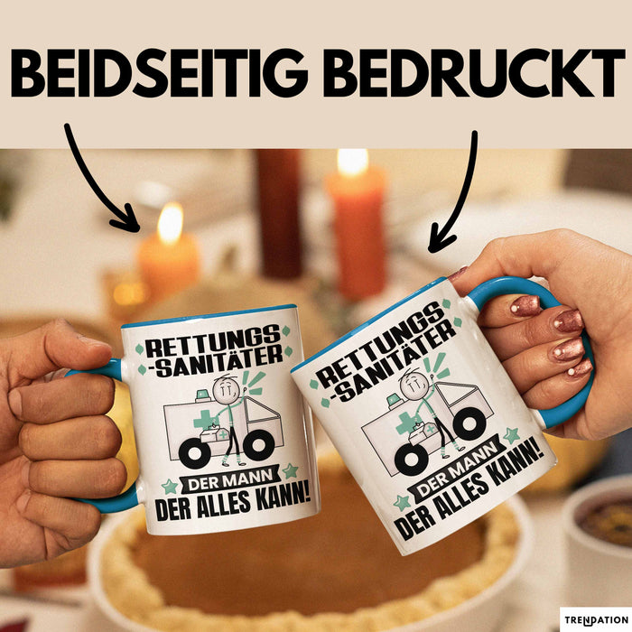 Rettungssanitäter Tasse Geschenk für Rettungssanitäter Der Mann Der Alles Kann Geschenkidee zum Geburtstag Blau Trendation