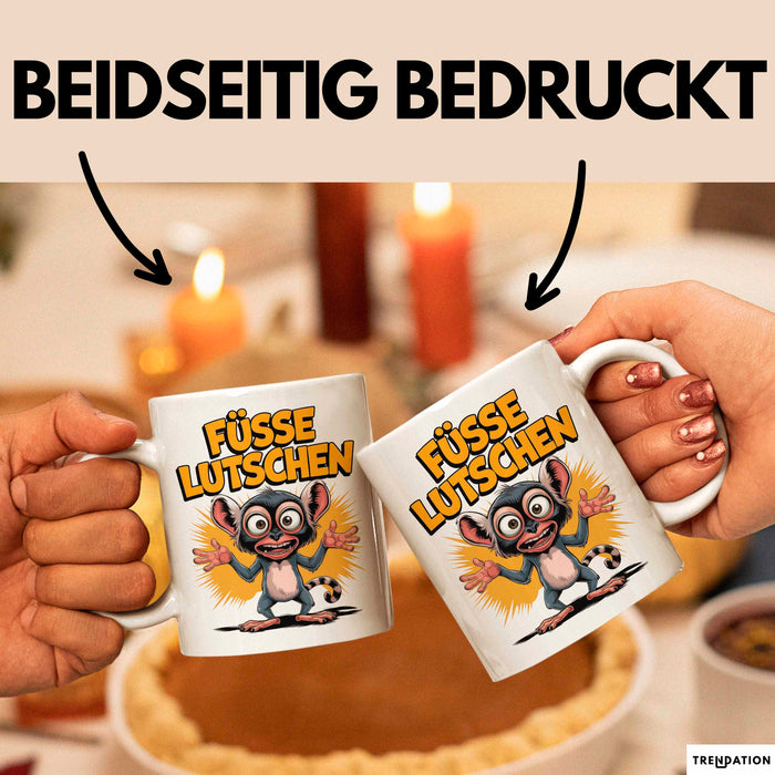 Sarkasmus Sarkastisch Tasse Geschenk Lustige Geschenkidee Spruch Füsse Lutschen Weiß Trendation