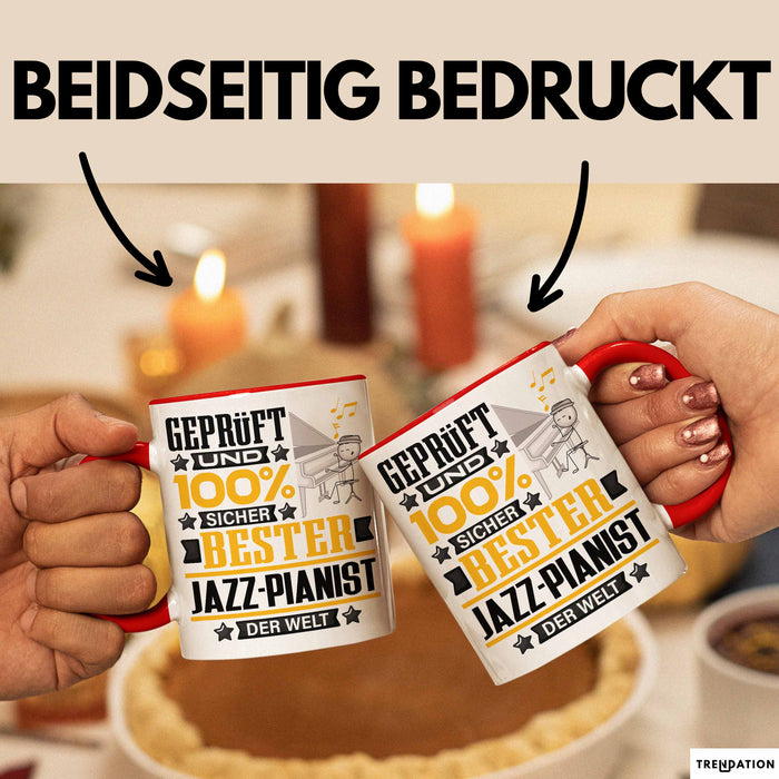 Jazz-Pianist Geschenk Lustiger Spruch für Jazz-Pianist Geschenkidee Bester Jazz-Pianist Der Welt Rot Trendation