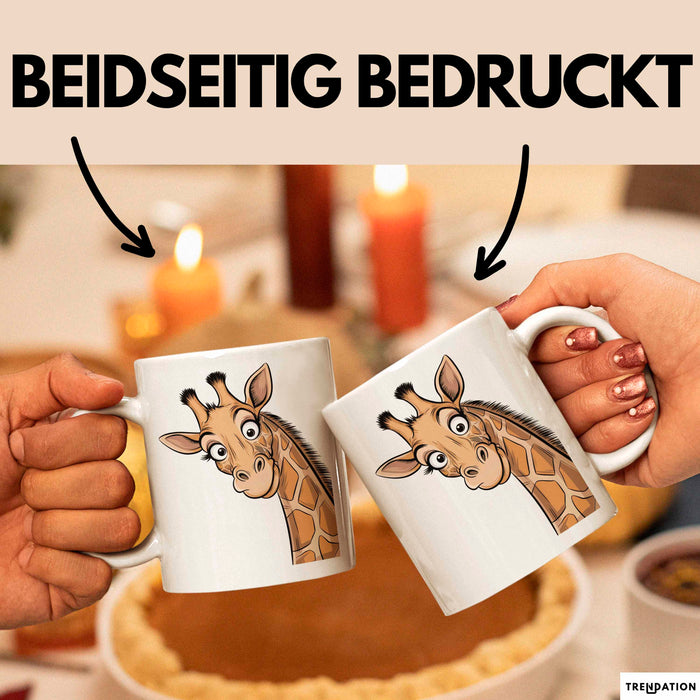 Sarkastische Giraffe Tasse Geschenk Lustige Geschenkidee Spruch Weiß Trendation