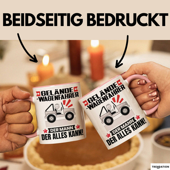 Geländewagenfahrer Tasse Geschenk für Geländewagenfahrer Der Mann Der Alles Kann Geschenkidee zum Geburtstag Rosa Trendation