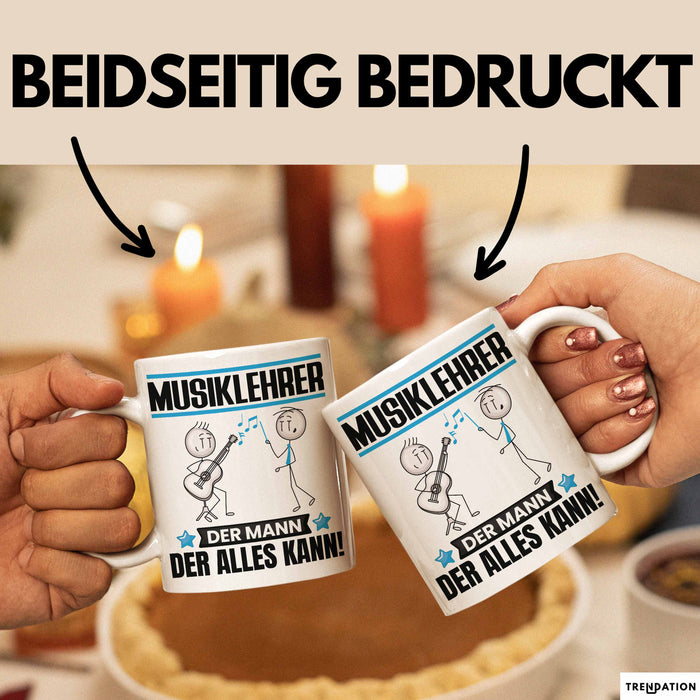 Musiklehrer Tasse Geschenk für Musiklehrer Der Mann Der Alles Kann Geschenkidee zum Geburtstag Weiß Trendation