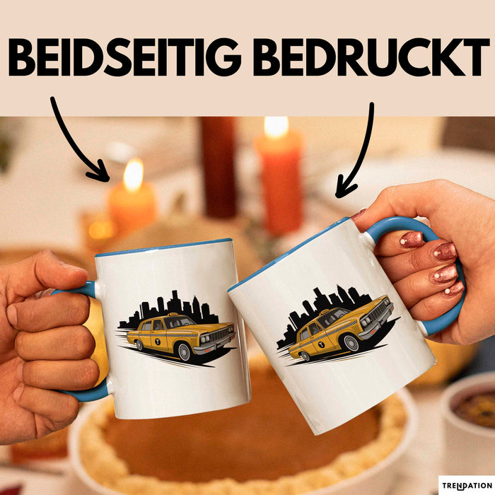 Taxifahrer Tasse Geschenkidee Berufskraftfahrer Lustiger Geschenkidee Lustig Blau Trendation