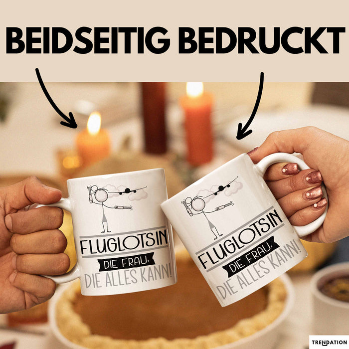 Fluglotsin Geschenk Tasse Becher Die Frau Die Allen Kann Geschenkidee für eine Fluglotsin Lustig Weiß Trendation