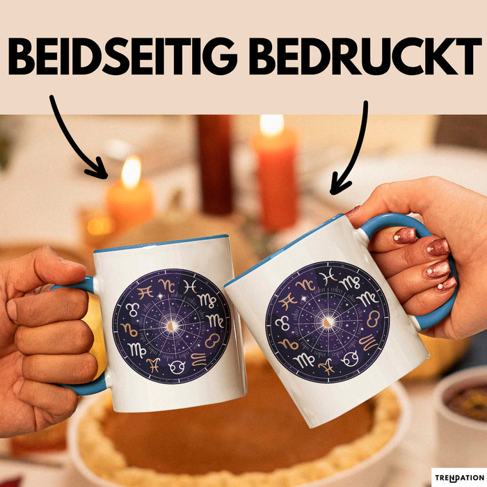 Astrologe Tasse Geschenkidee für Sternzeichen Fans Blau Trendation