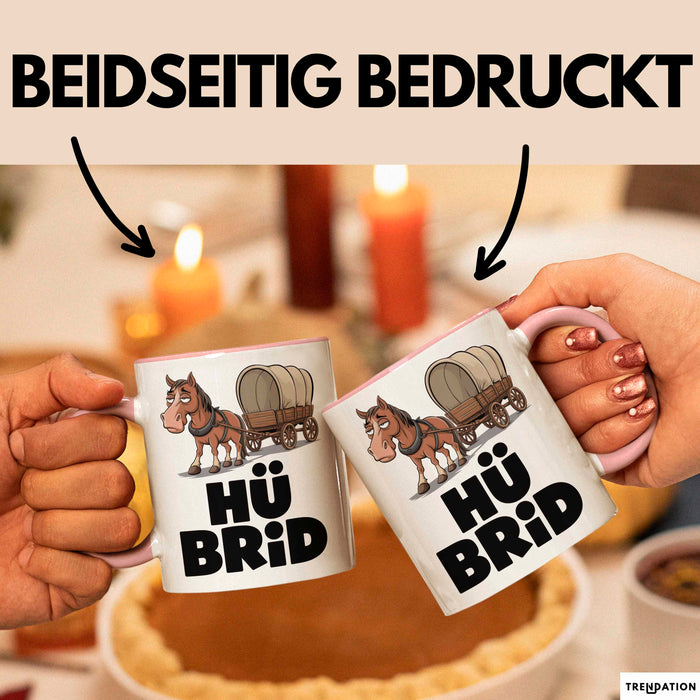 Sarkastische Pferde Tasse Geschenk Lustige Geschenkidee Spruch Hü Brid Rosa Trendation