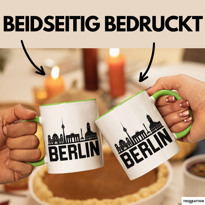 Berlin Tasse Geschenk Stadt Deutschland Hauptstadt Becher Grün Trendation