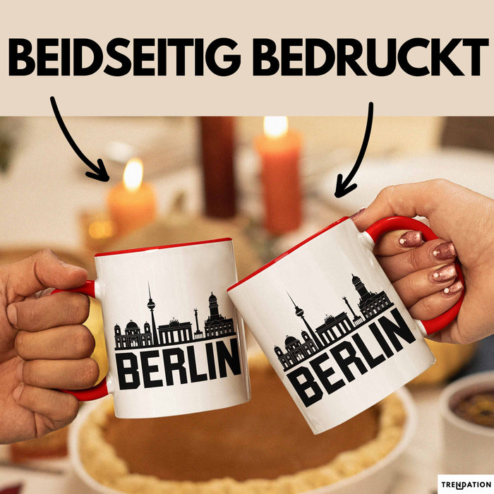 Berlin Tasse Geschenk Stadt Deutschland Hauptstadt Becher Rot Trendation