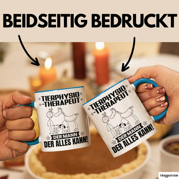 Tierphysiotherapeut Tasse Geschenk für Tierphysiotherapeut Der Mann Der Alles Kann Geschenkidee zum Geburtstag Blau Trendation