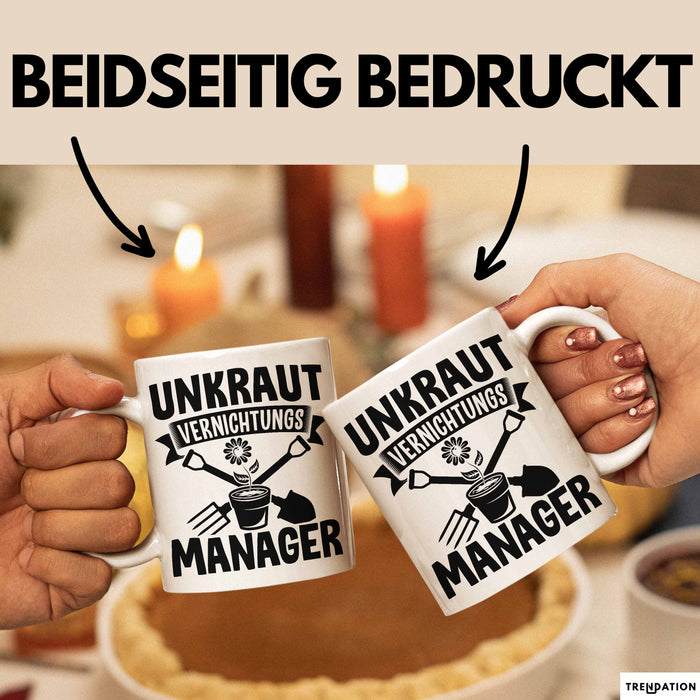 Gärtner Tasse Geschenk Unkraut Vernichtungsmanager Weiß Trendation
