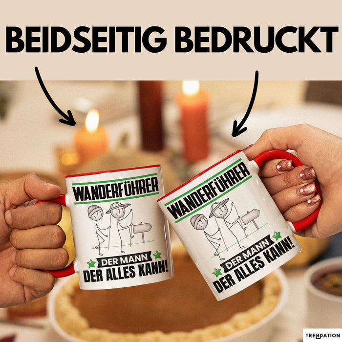 Wanderführer Tasse Geschenk für Wanderführer Der Mann Der Alles Kann Geschenkidee zum Geburtstag Rot Trendation