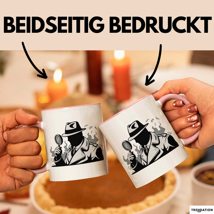 Mystisch Liebhaber Tasse Geschenkidee für Spannungsfreunde Rosa Trendation