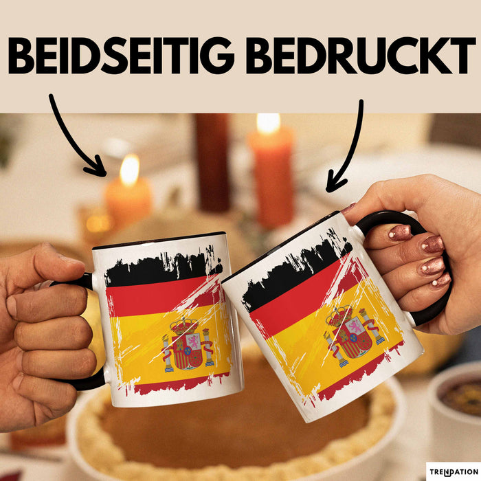 Deutsch Spanier Tasse Geschenk Lustiger Becher Geschenkidee Spanien Kaffee-Becher Trendation