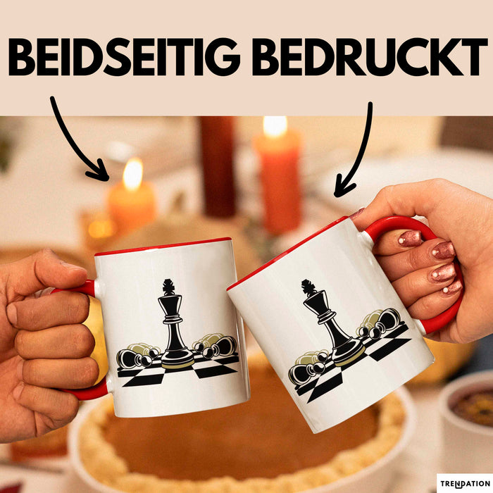 Schachspieler Tasse Geschenkidee Strategie Meister Lustiger Geschenkidee Lustig Rot Trendation