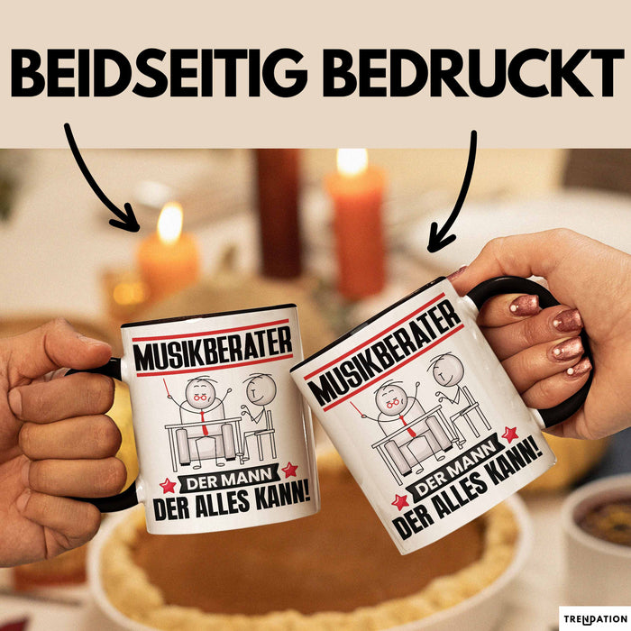 Musikberater Tasse Geschenk für Musikberater Der Mann Der Alles Kann Geschenkidee zum Geburtstag Schwarz Trendation