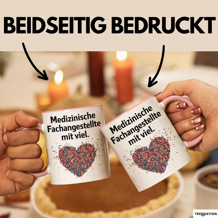 Medizinischer Assistent Arzt Tasse Geschenk Lustige Geschenkidee Spruch Medizinische Fachangestellte Mit Viel Heart Rosa Trendation