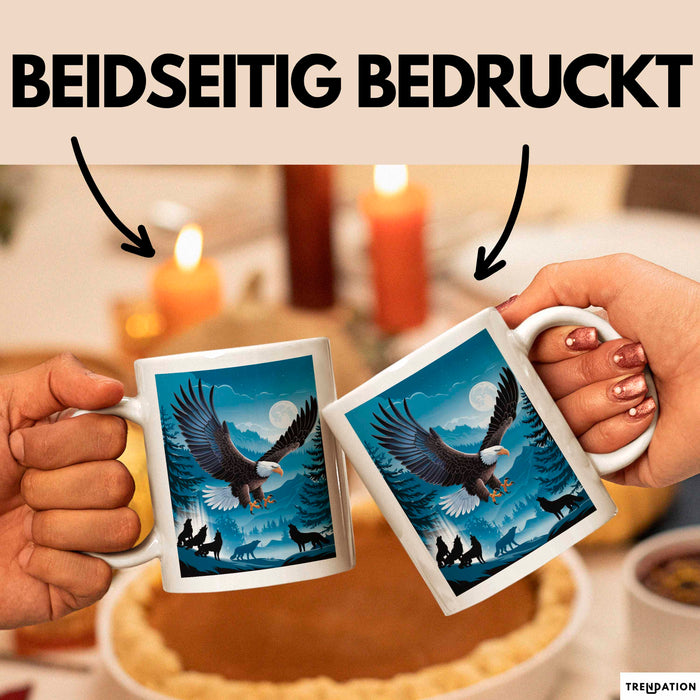 Adler Vogel Tasse Geschenk Lustige Geschenkidee Spruch Weiß Trendation