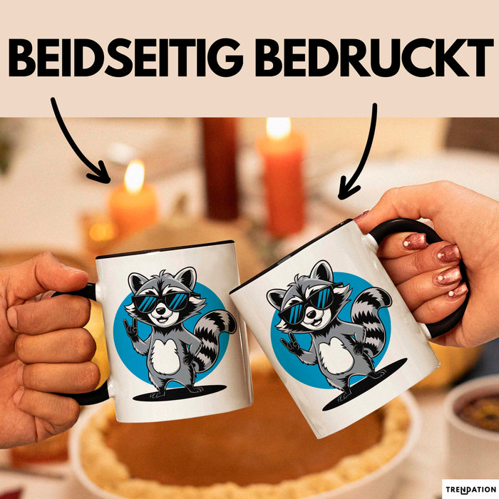 Waschbär Tierliebhaber Tasse Geschenk Lustige Geschenkidee Spruch Trendation