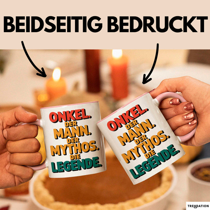 Onkel Sarkastisch Sarkasmus Tasse Geschenk Lustige Geschenkidee Spruch Onkel Der Mann Der Mythos Die Legende Rosa Trendation