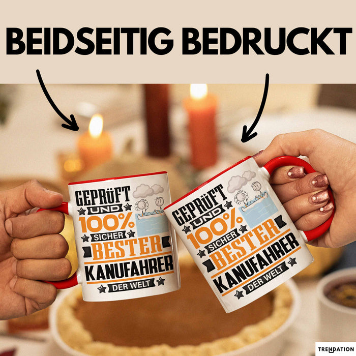 Kanufahrer Geschenk Lustiger Spruch für Kanufahrer Geschenkidee Bester Kanufahrer Der Welt Rot Trendation