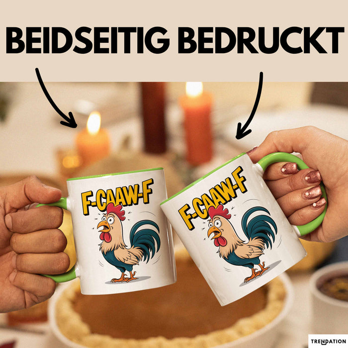 Hahn Tasse Geschenk F-Caaw-F Lustige Geschenkidee Vogel Bauernhof