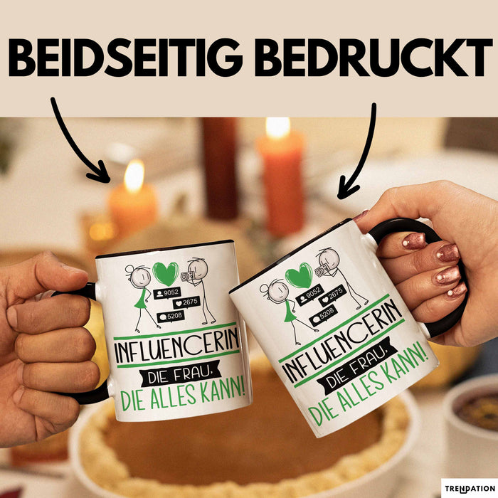 Influencerin Geschenk Tasse Becher Die Frau Die Allen Kann Geschenkidee für eine Influencerin Lustig Trendation