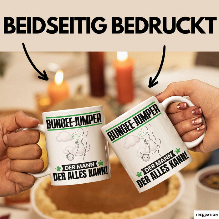 Bungee-Jumper Tasse Geschenk für Bungee-Jumper Der Mann Der Alles Kann Geschenkidee zum Geburtstag Weiß Trendation