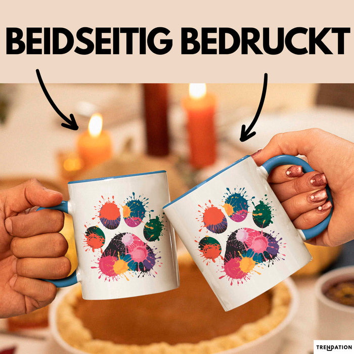 Hund Tierliebhaber Tasse Geschenk Lustige Geschenkidee Spruch Blau Trendation
