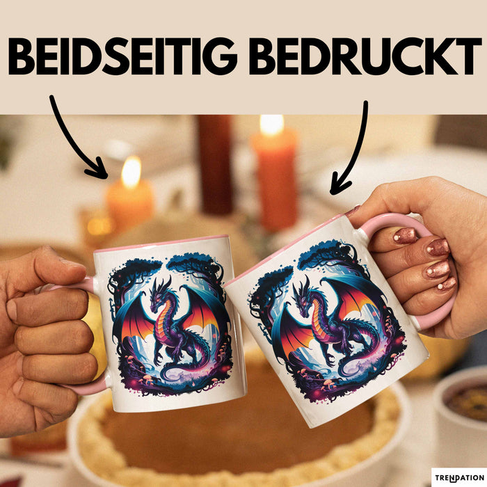 Fantasy Liebhaber Tasse Geschenkidee für Mythologie Fans Rosa Trendation