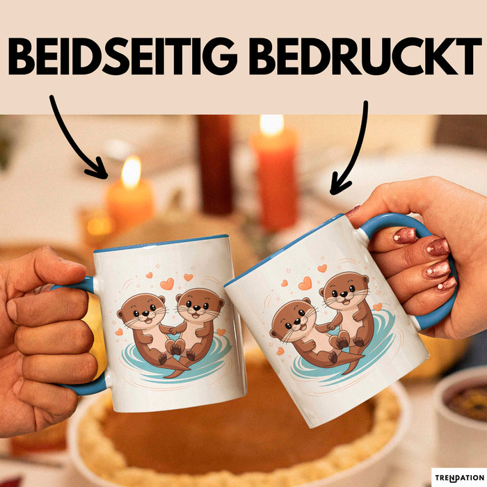 Otter Fan Tasse Geschenk Lustige Geschenkidee Spruch Für Niedliche Tier Liebhaber Blau Trendation