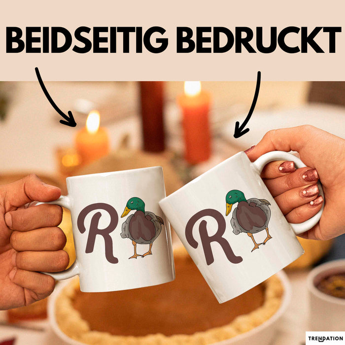 Rentner Pensionär Sarkasmus Ente Tasse Geschenk Lustige Geschenkidee Spruch Weiß Trendation