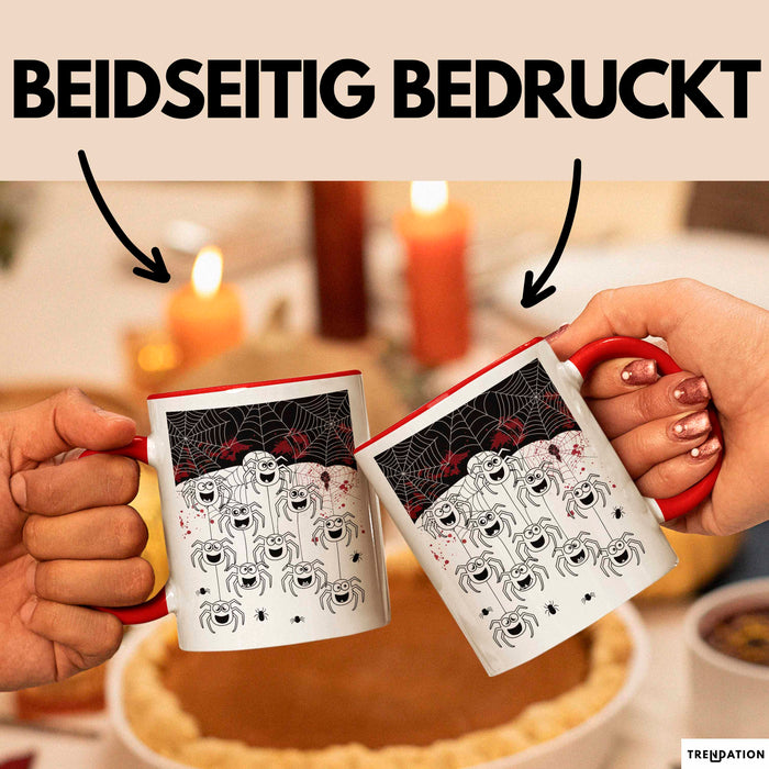 Spinne Vogelspinne Tier Tasse Geschenk Lustige Geschenkidee Spruch Rot Trendation
