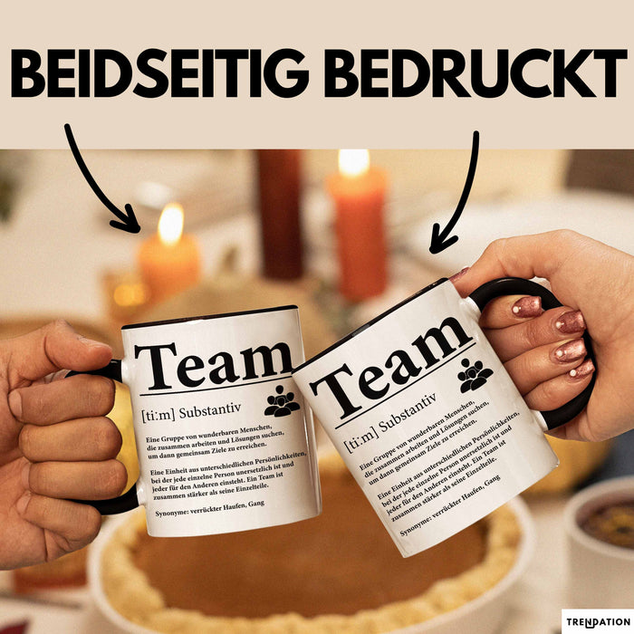 Büroarbeit Kollege Tasse Geschenk Lustige Geschenkidee Spruch Team Definition Trendation