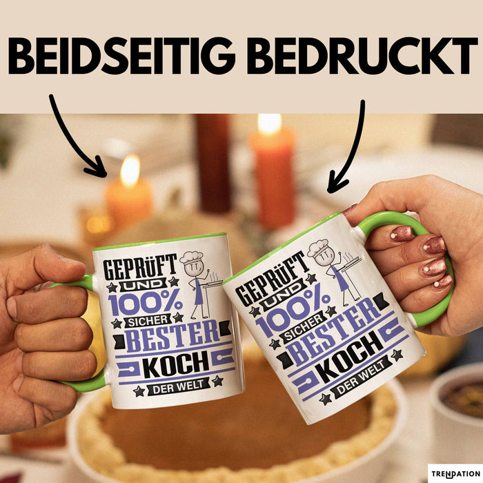 Koch Geschenk Lustiger Spruch für Koch Geschenkidee Bester Koch Der Welt Grün Trendation