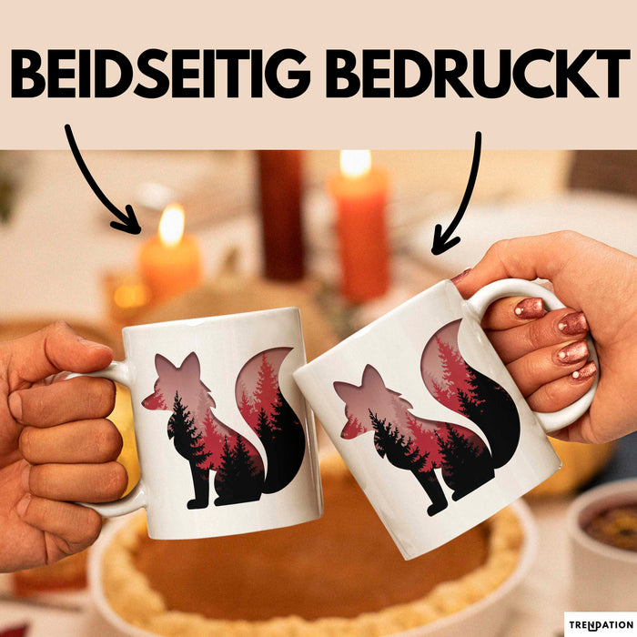 Fuchs Tierliebhaber Tasse Geschenk Lustige Geschenkidee Spruch Weiß Trendation