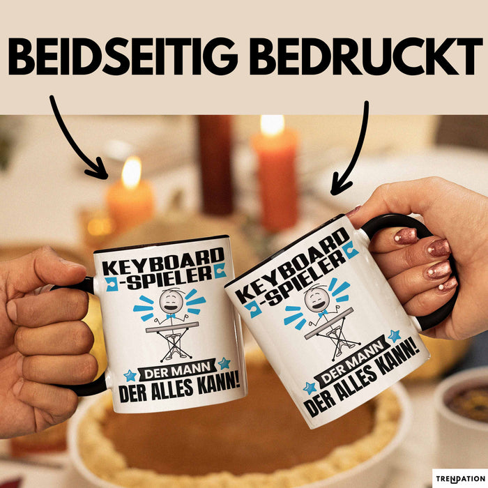 Keyboard-Spieler Tasse Geschenk für Keyboard-Spieler Der Mann Der Alles Kann Geschenkidee zum Geburtstag Schwarz Trendation