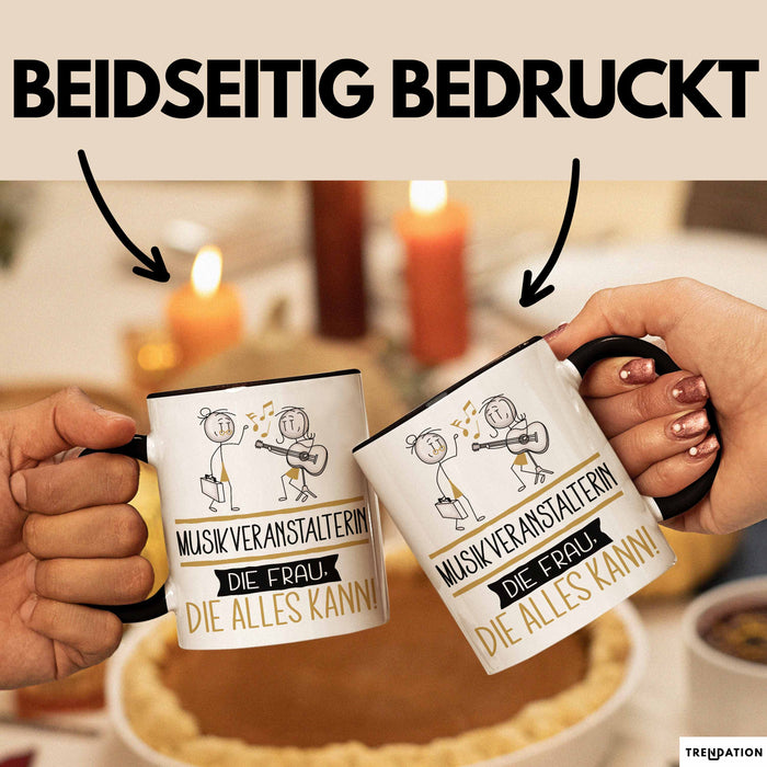 Musikveranstalterin Geschenk Tasse Becher Die Frau Die Allen Kann Geschenkidee für eine Musikveranstalterin Lustig Trendation