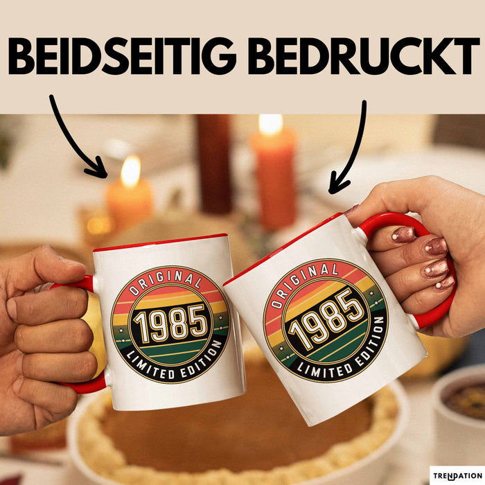 40 Geburtstag Party Tasse Geschenk Lustige Geschenkidee Spruch Original 1985 Limitierte Edition Rot Trendation