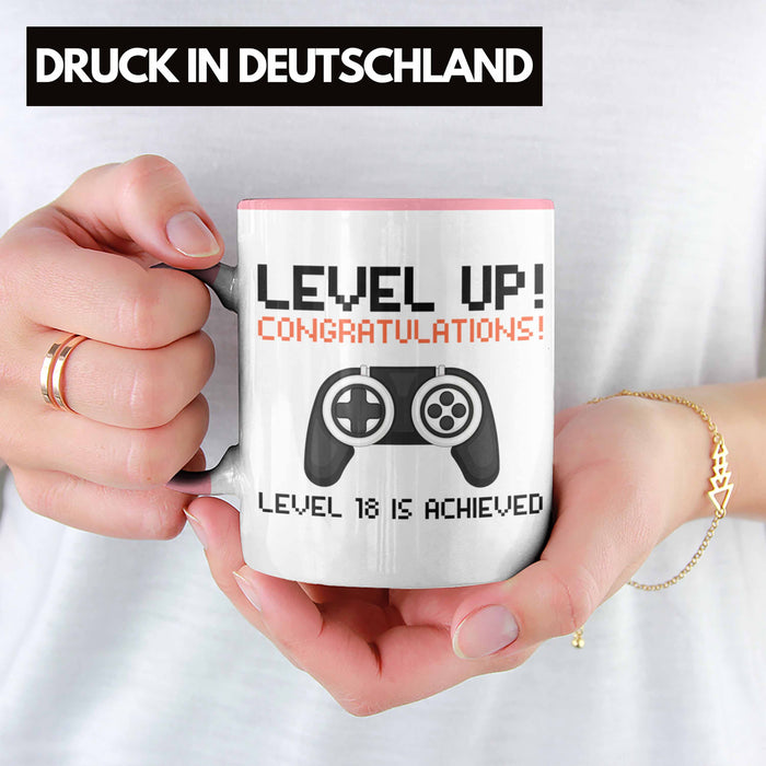 Trendation - 18. Geburtstag Tasse Jungen Jungs Geschenk 18er Geschenkidee 18 Sohn Gamer Trendation