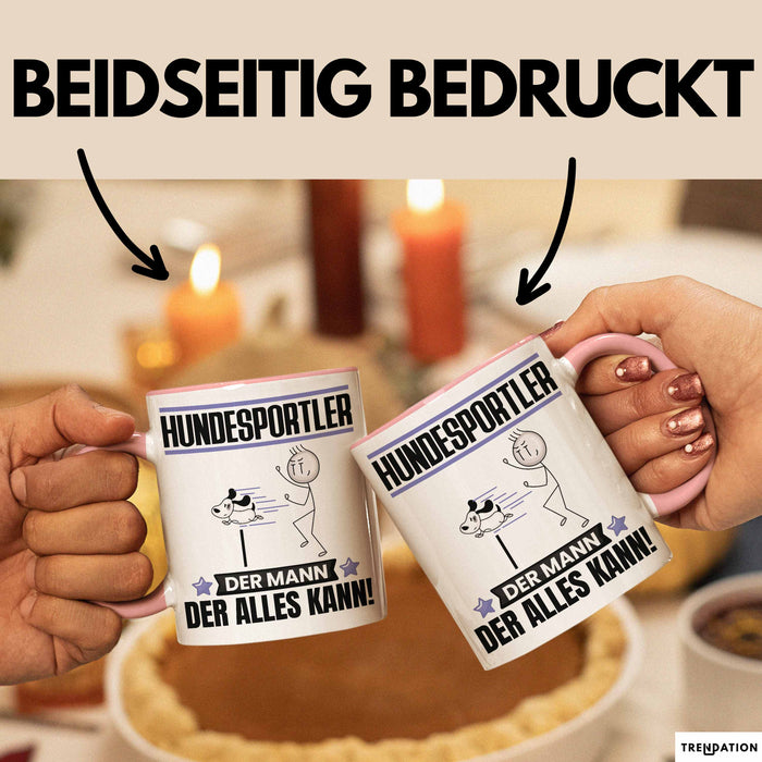 Hundesportler Tasse Geschenk für Hundesportler Der Mann Der Alles Kann Geschenkidee zum Geburtstag Rosa Trendation