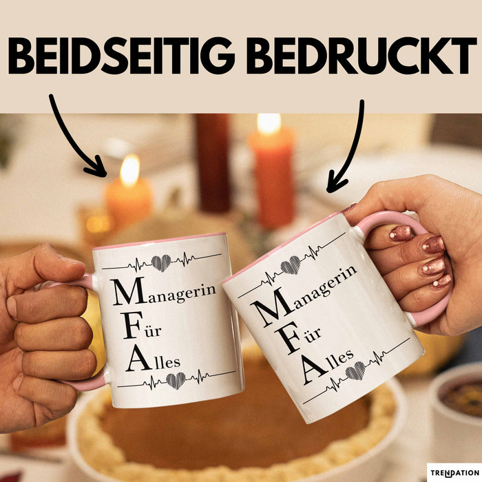 Medizinischer Assistent Arzt Tasse Geschenk Lustige Geschenkidee Spruch Managerin Für Alles Rosa Trendation