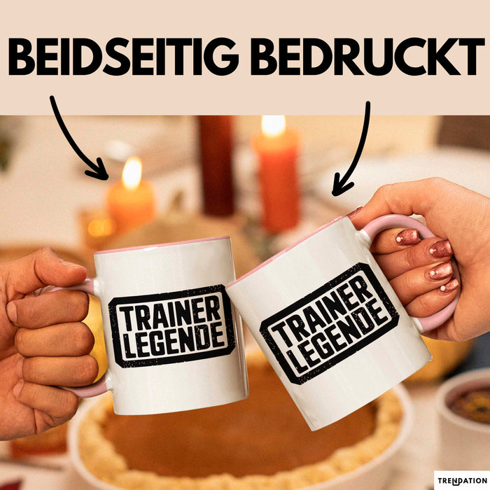 Fußballtrainer Fußballteam Tasse Geschenk Lustige Geschenkidee Spruch Trainer Legende Rosa Trendation