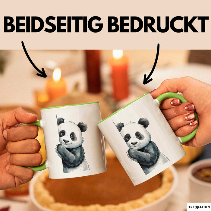 Süßer Panda Tasse Geschenk Lustige Geschenkidee Spruch Grün Trendation