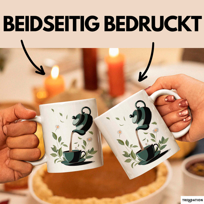 Tee Trinker Tasse Geschenk Lustige Geschenkidee Spruch Für Tee Liebhaber Weiß Trendation