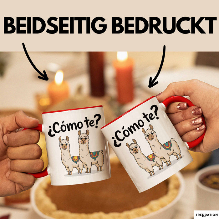 Spanischlehrer Unterricht Tasse Geschenk Lustige Geschenkidee Spruch ¿Cómo Te Llamas Rot Trendation