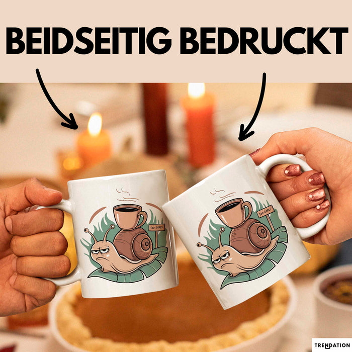 Morgenhasser Tasse Geschenkidee für Muffel Weiß Trendation