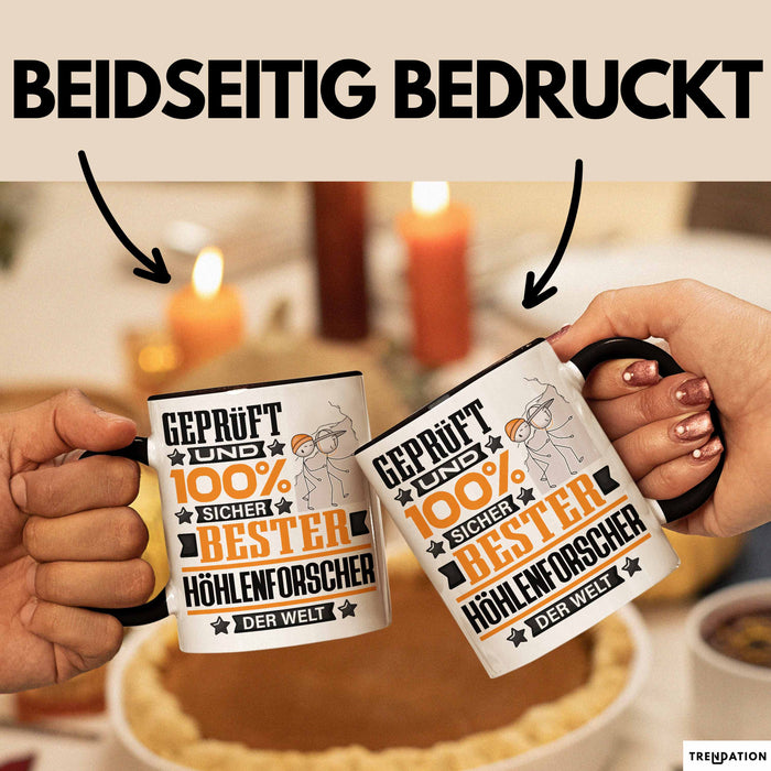 Höhlenforscher Geschenk Lustiger Spruch für Höhlenforscher Geschenkidee Bester Höhlenforscher Der Welt Schwarz Trendation