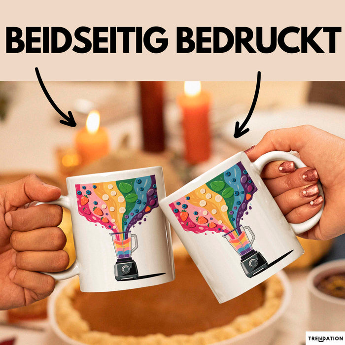 Smoothie Liebhaber Tasse Geschenkidee für Mixer Fan Weiß Trendation