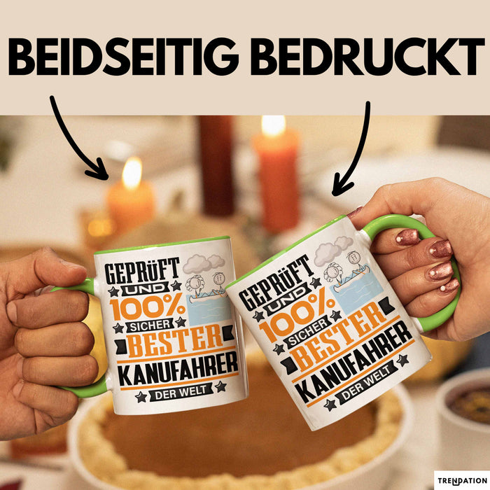 Kanufahrer Geschenk Lustiger Spruch für Kanufahrer Geschenkidee Bester Kanufahrer Der Welt Grün Trendation